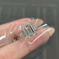 Lab Grown Square Diamond Ring in 18K Gold or PT950